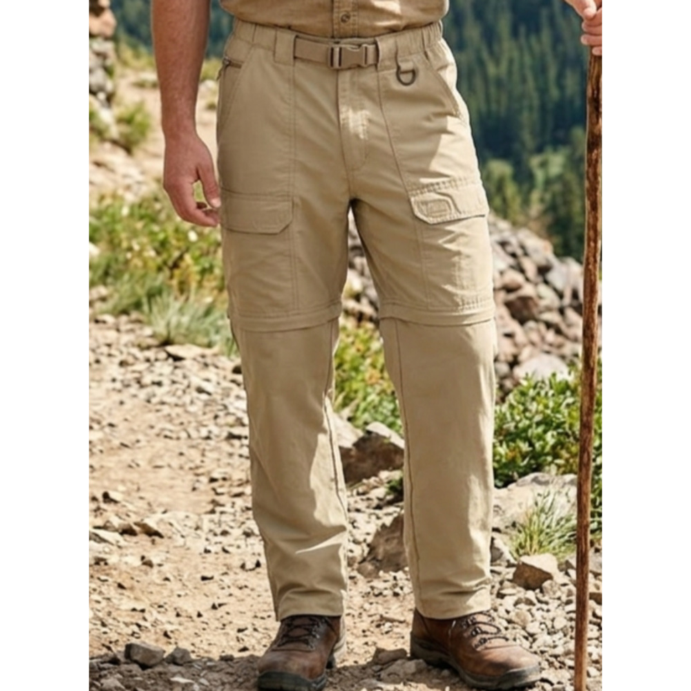 Cabela's Outdoors Men's Khaki Convertible Zip Off Hiking Cargo Pants L L30